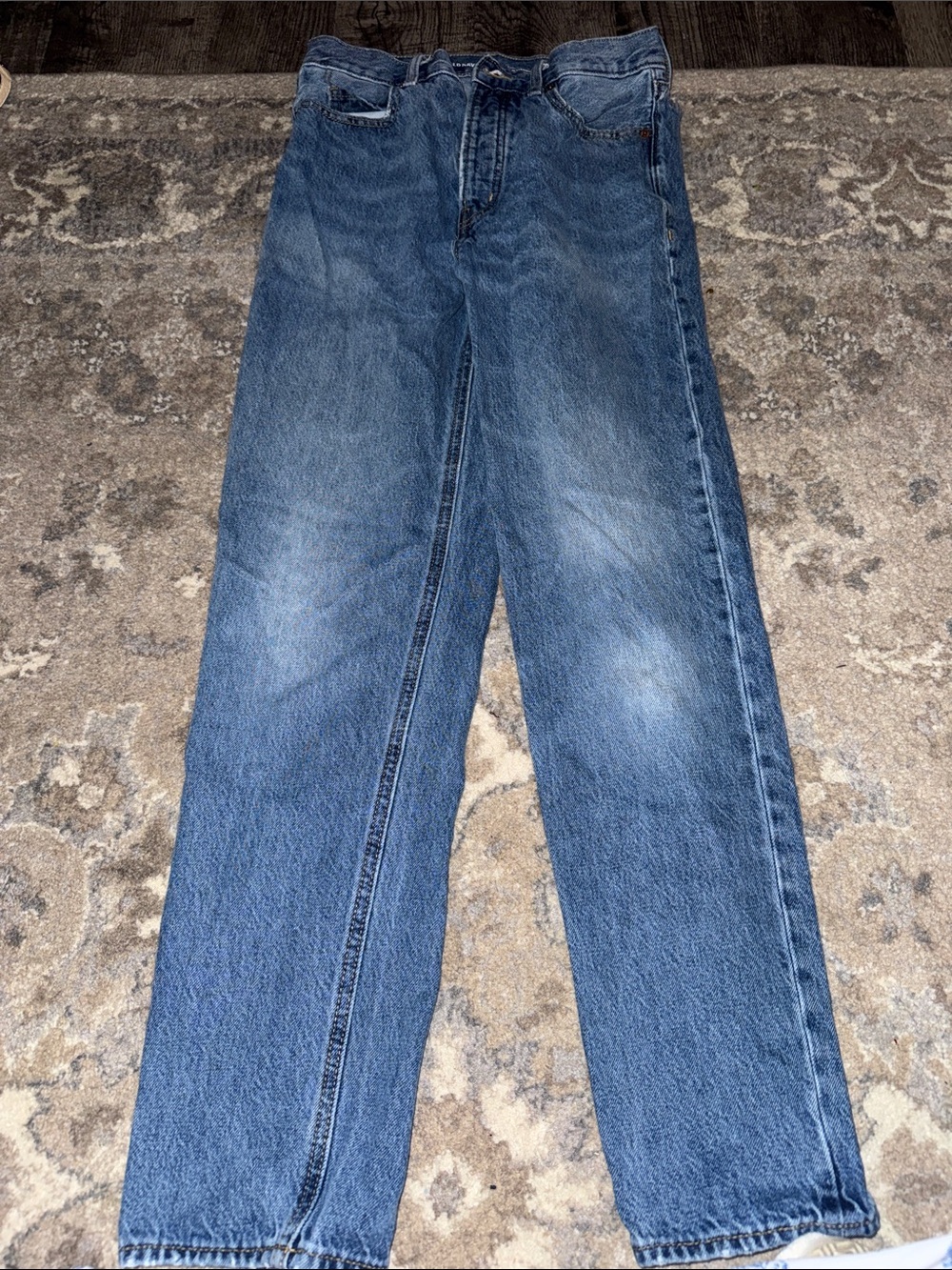 Old Navy Men's Mid Blue Straight Jeans
